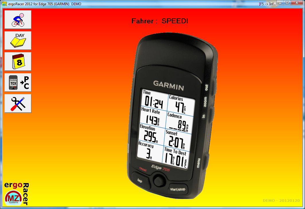 DEMO Garmin edge 705